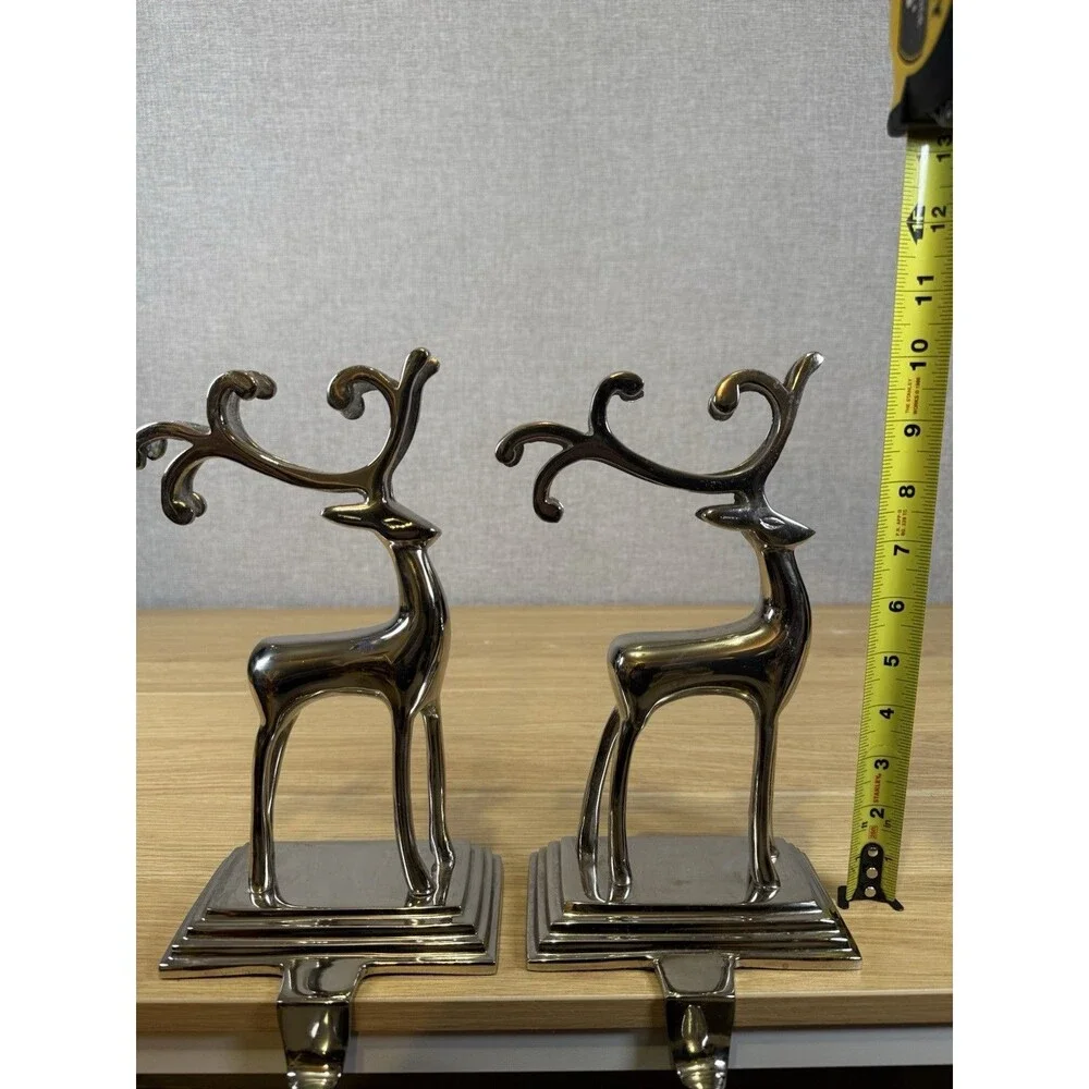 Kurt Adler 10-Inch Silver Reindeer Stocking Holder